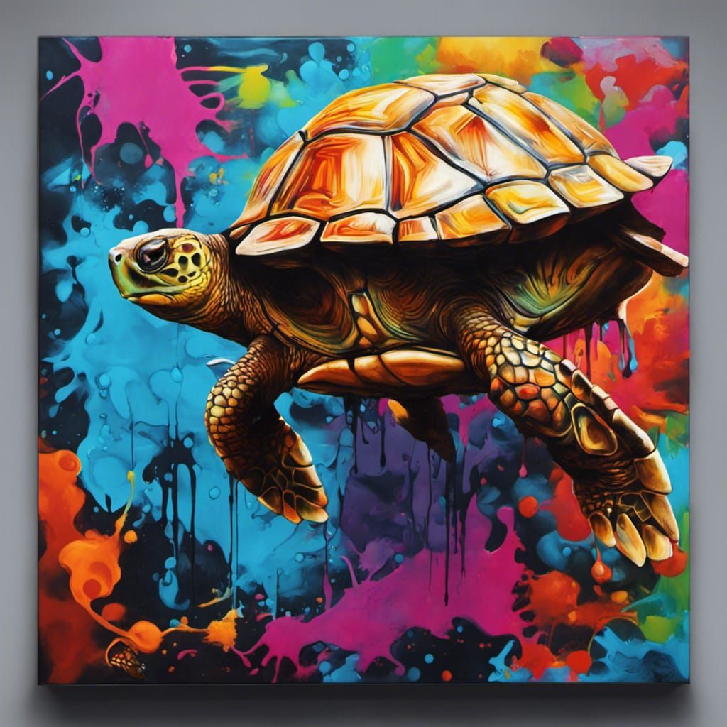 Quintessence Turtle graffiti art, splash art, street art, spray paint ...