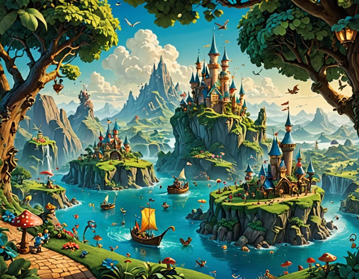 Stylized Neverland Illustration