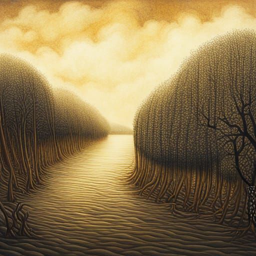 landscape by Naoto Hattori and Emil Nolde