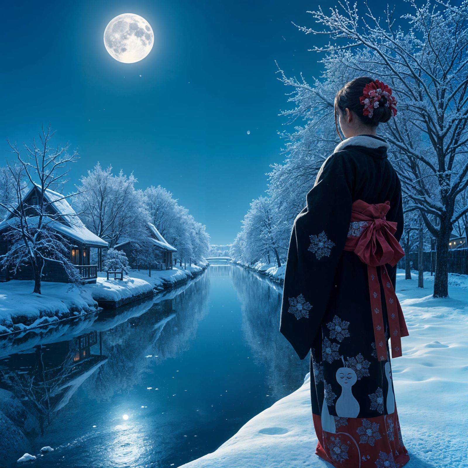 Viewed from about 200 meters away at roughly the same height as the head of a Japanese woman, she stands ...  by @PANIAC