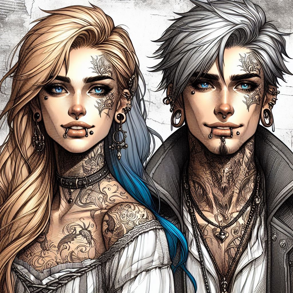 Fraternal Twins With Matching Face Tattoos
