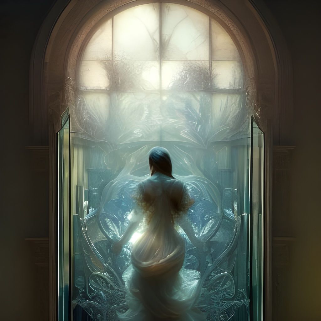 Ghost passing through a window