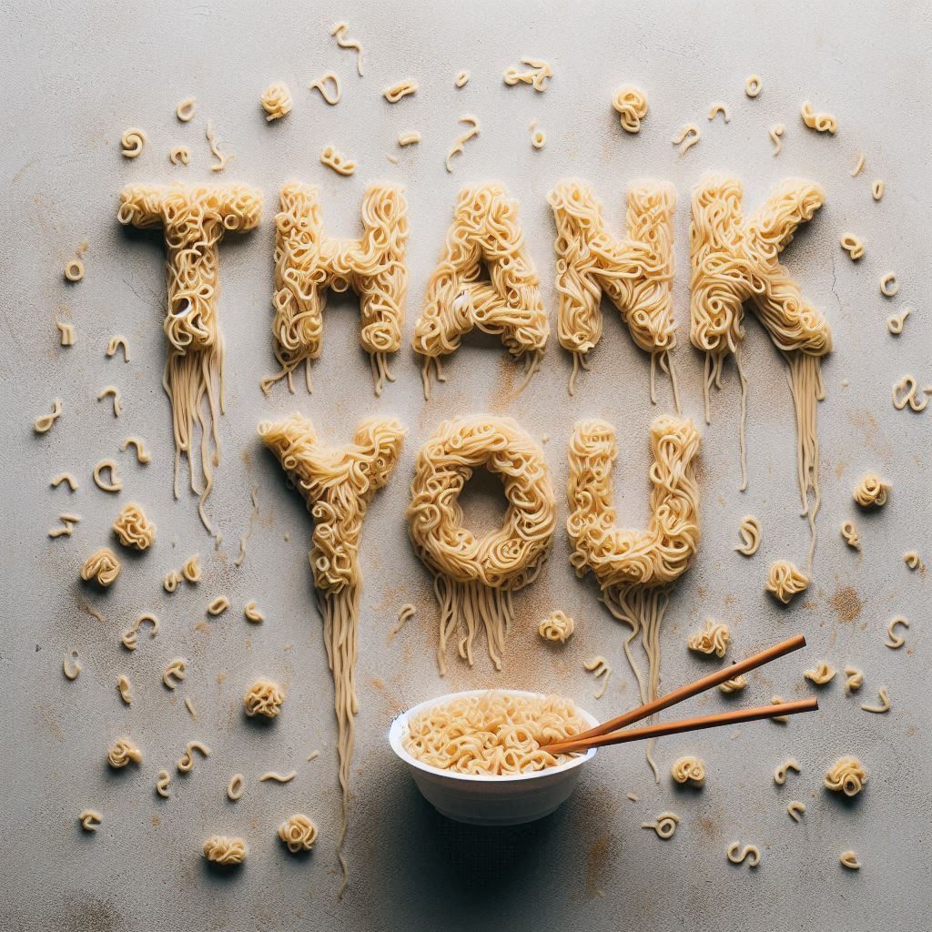 Noodles are Ready: Thank you..