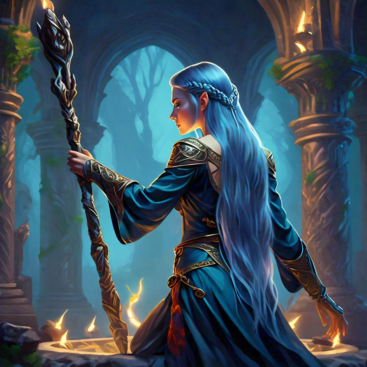 Blue Elf doing magic
