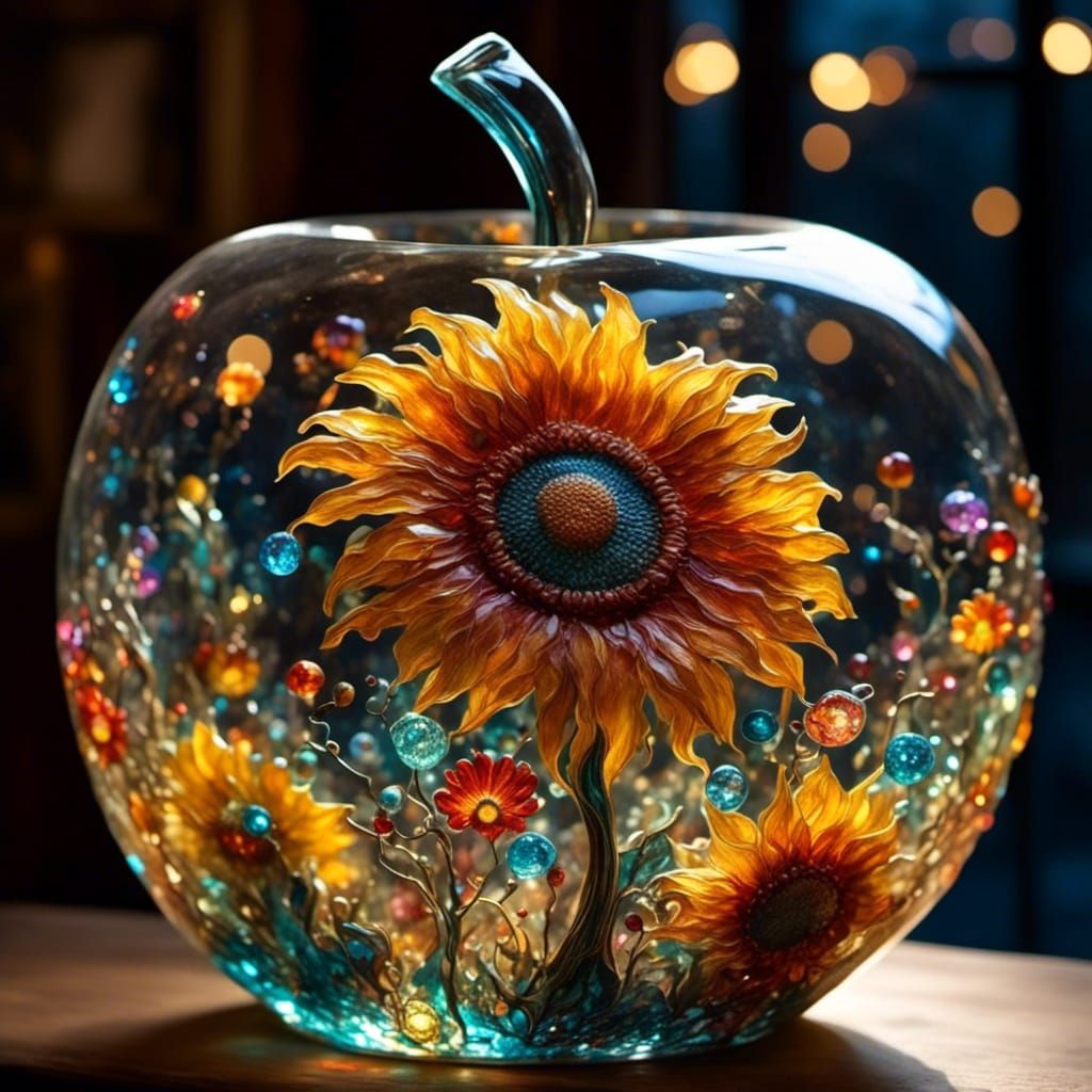 Sunflower in Glass