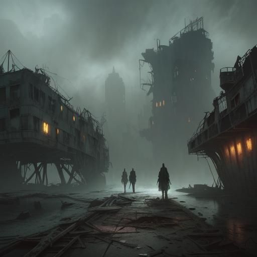 Haunted city  by @Pez