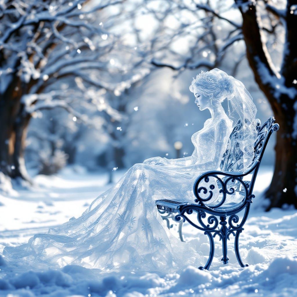 Frozen... Bride in Winter Wonderland  by @newsha