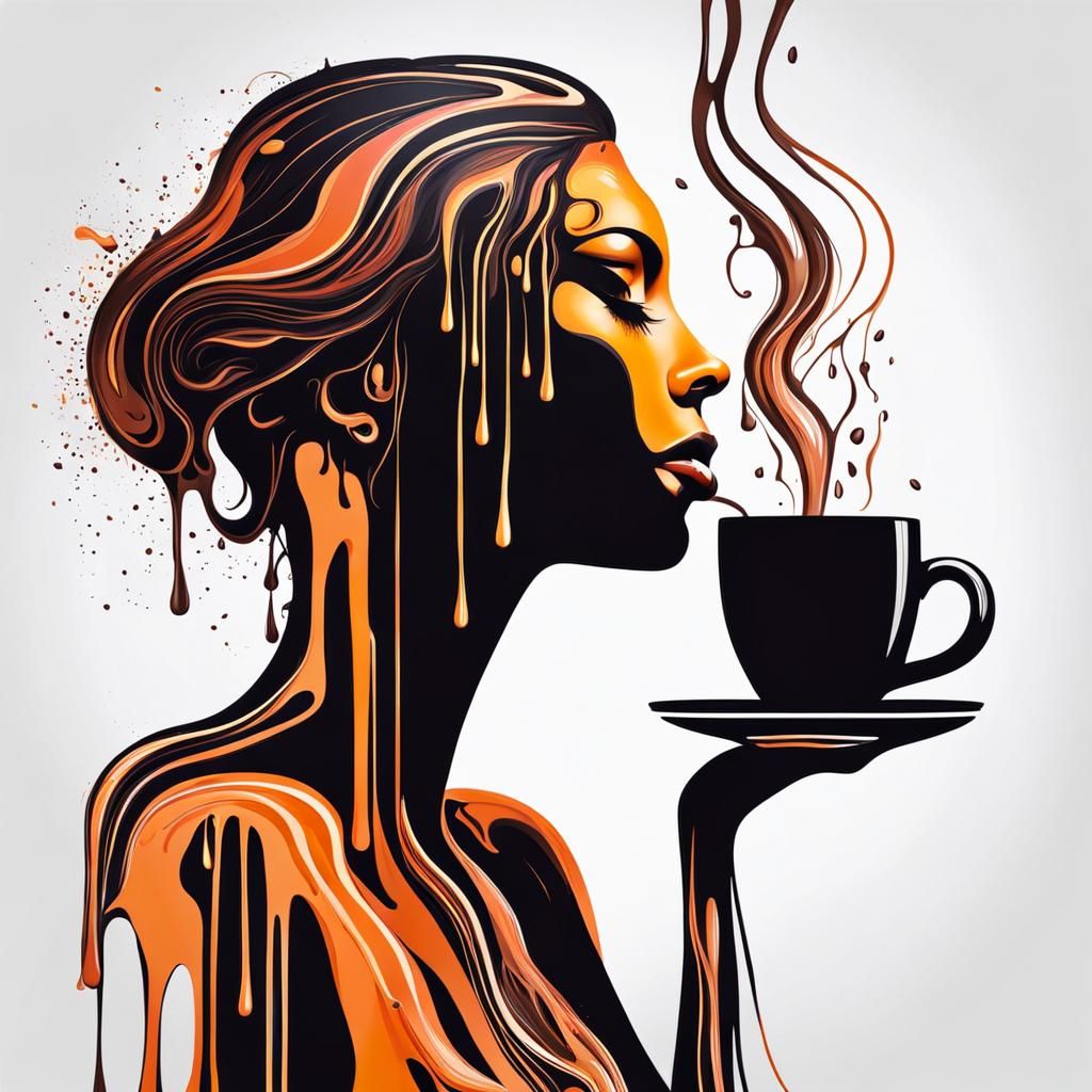 woman drinks a coffee
