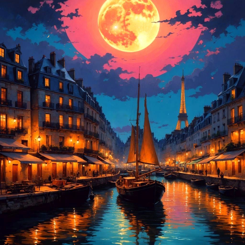 under the neon glow of the moon  by @The Nights Sky