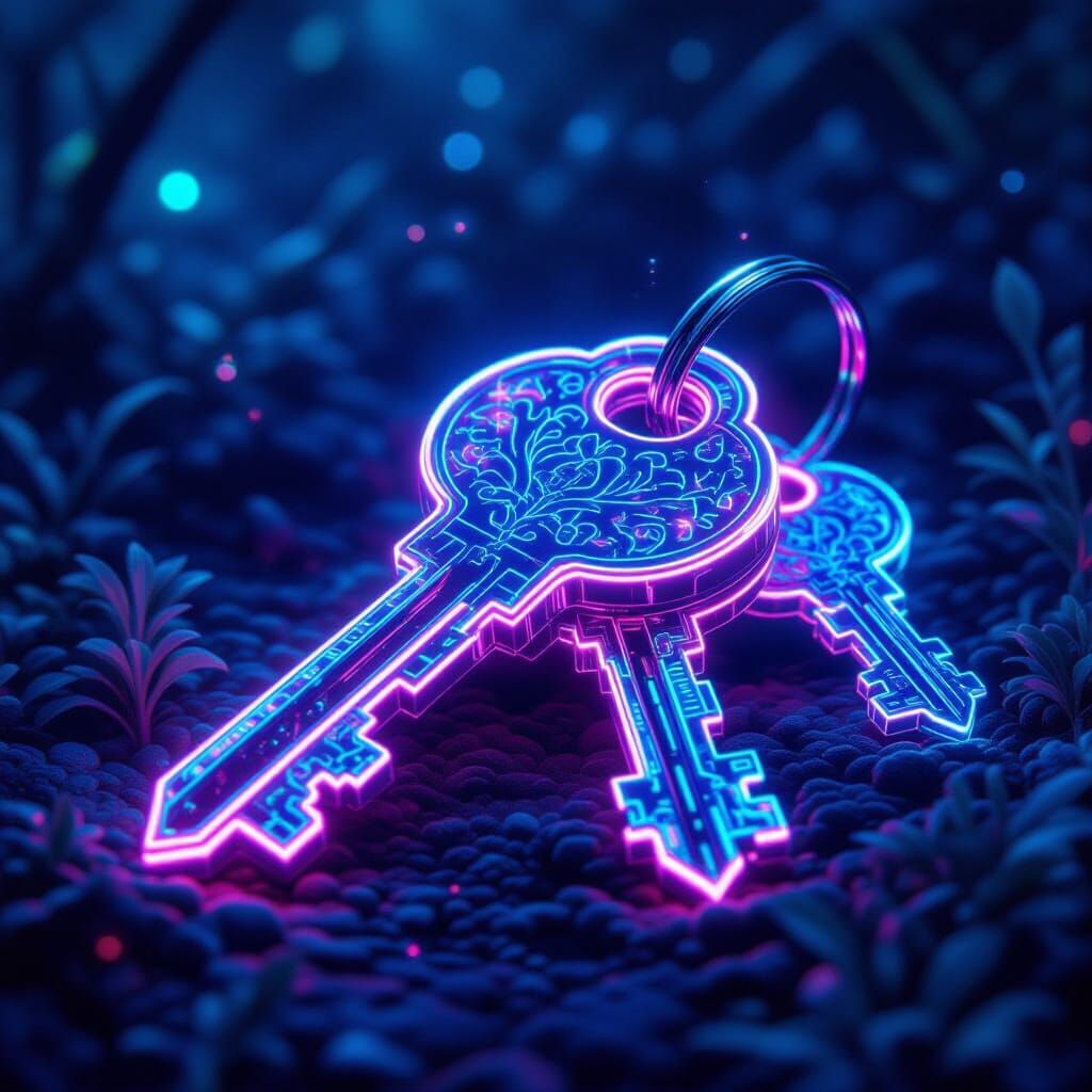 Bioluminescent keys  by @StoryGlory
