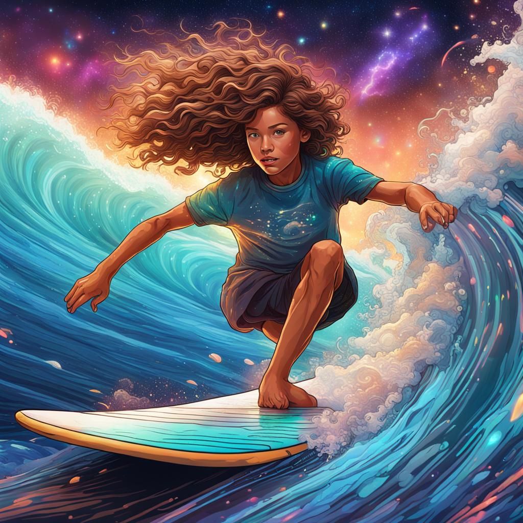 surfing on a wave   by @Quincy Kehd