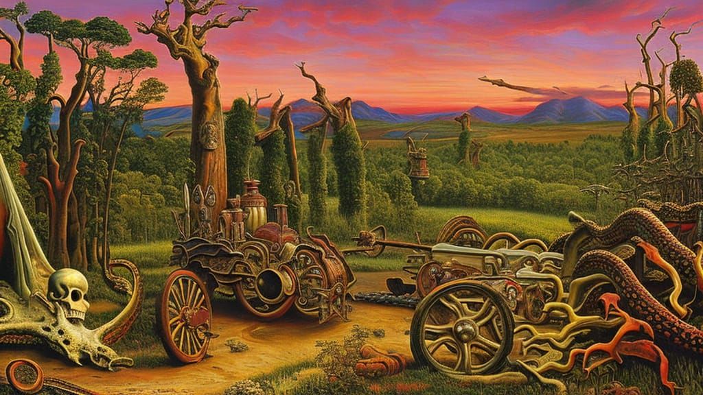 William Holman Hunt, horror landscape, apocalyptic, dystopia...