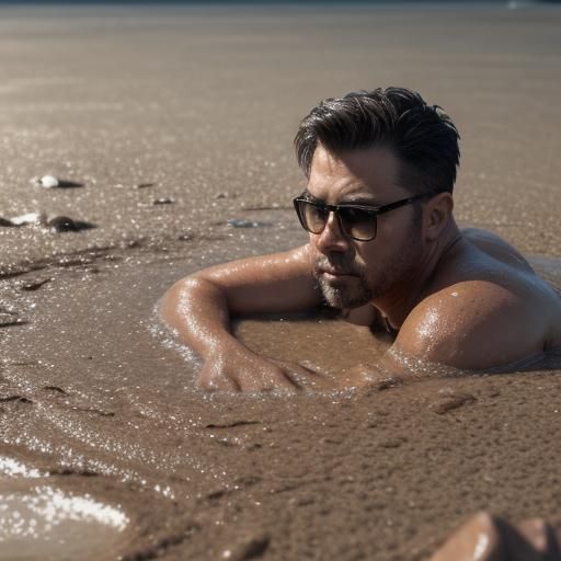 Hot Leather Daddy sinking in Quicksand.