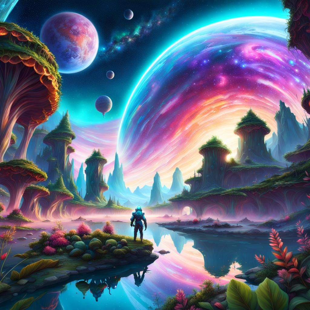 VISITING AN ALIEN WORLD - AI Generated Artwork - NightCafe Creator