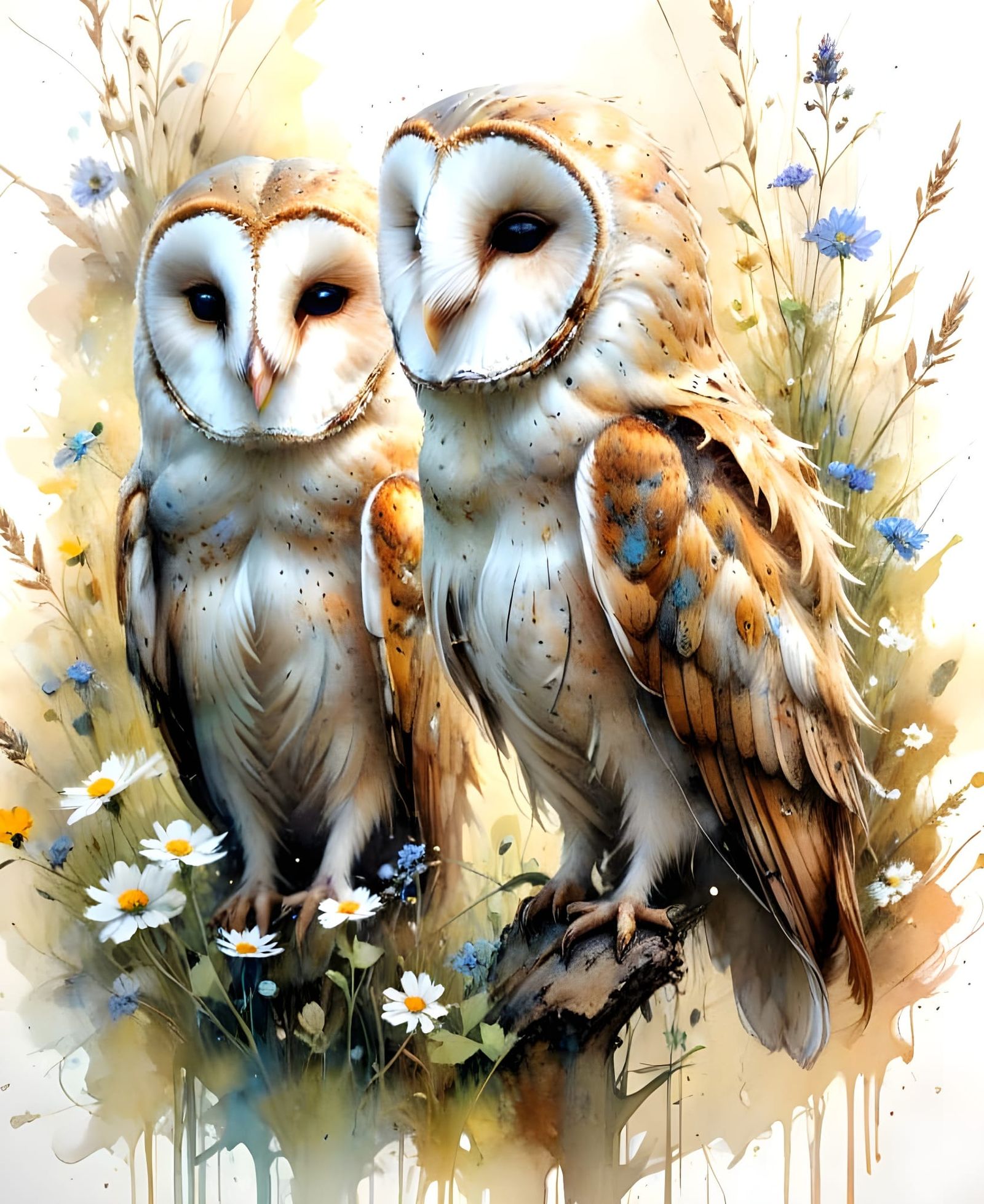 Springtime Barn Owls  by @Magnolia55