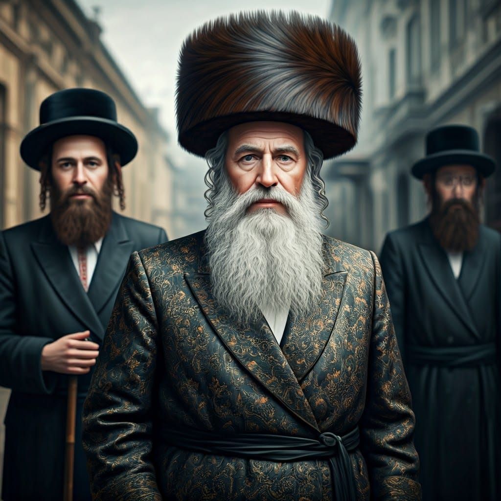 Ultra-Orthodox Jewish Man in Traditional Attire