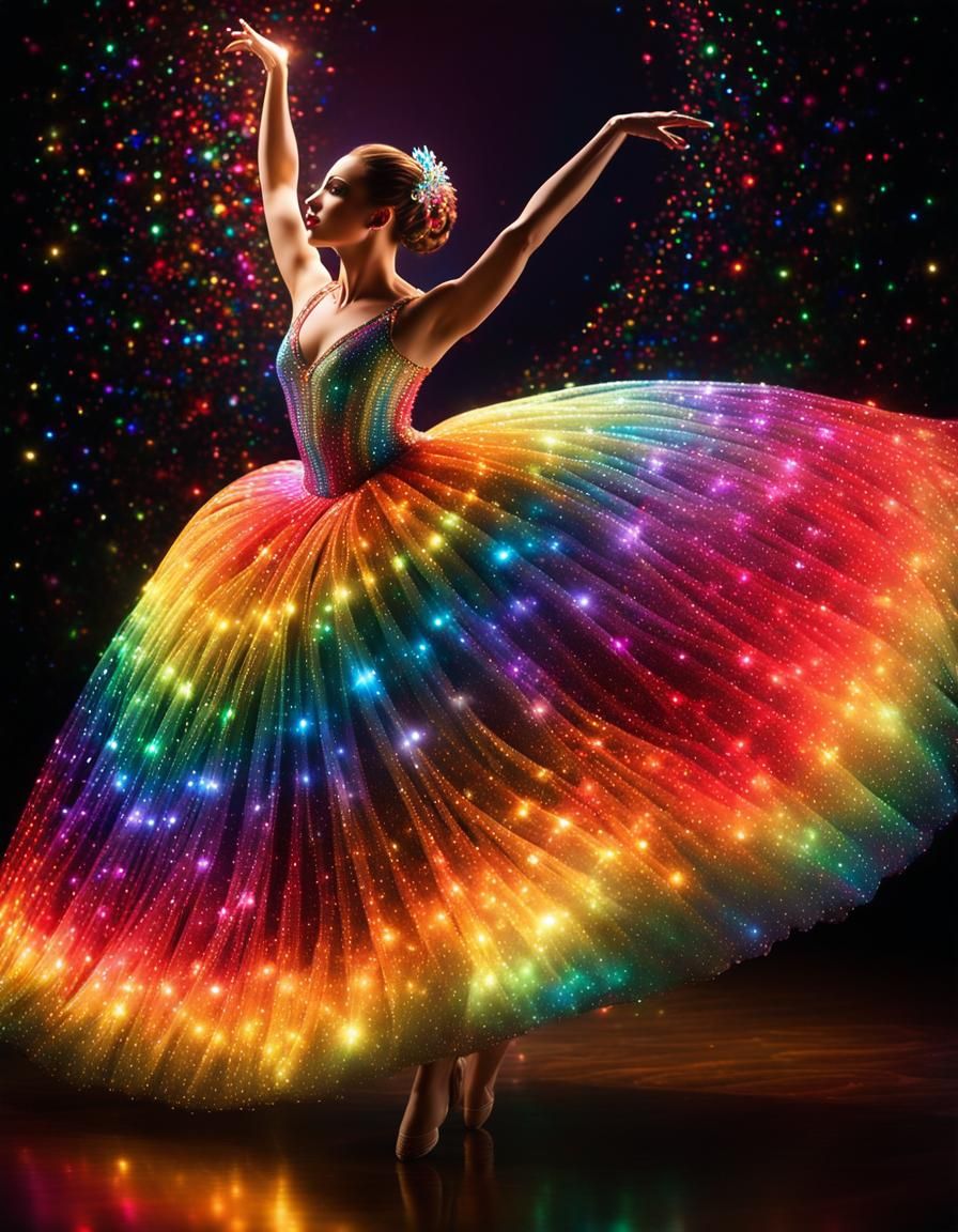 Rainbow ballerina  by @Mangochango