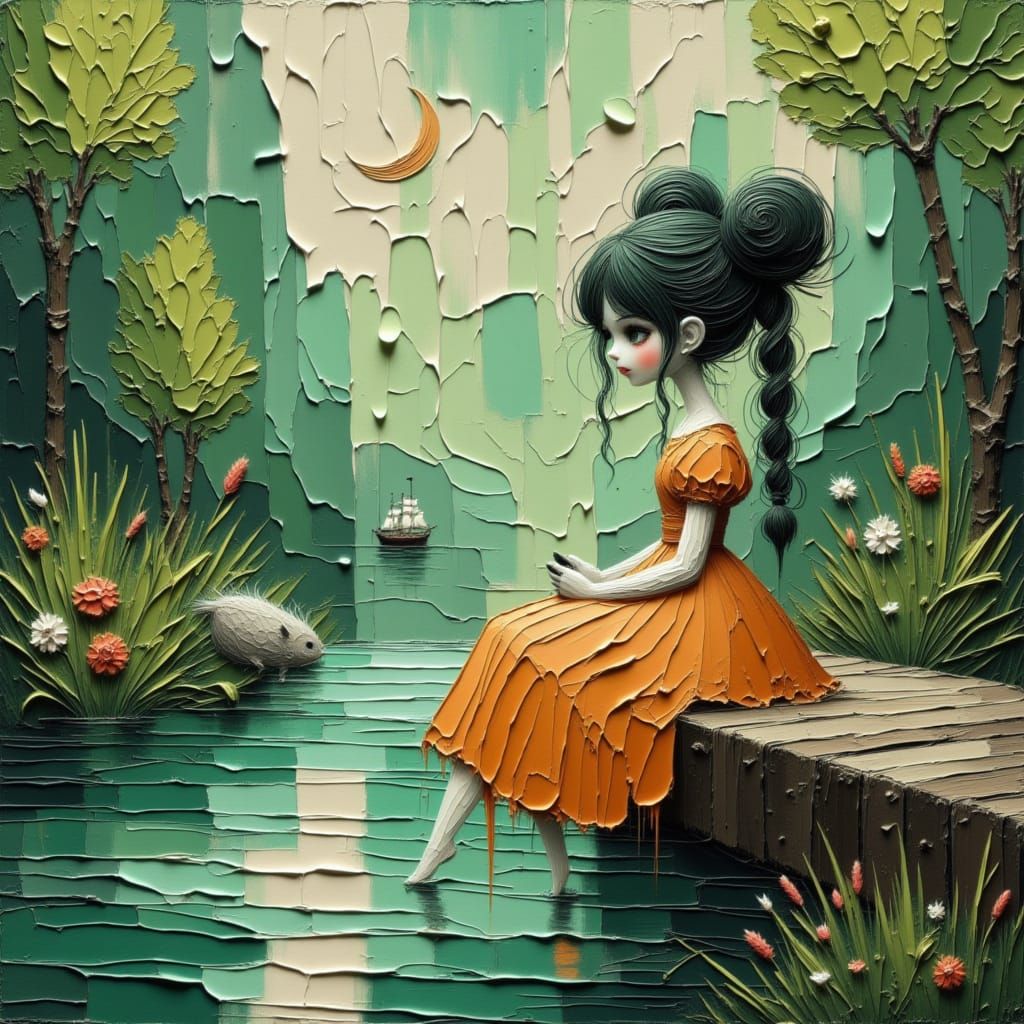 Beside the Stream  by @Greenbriar