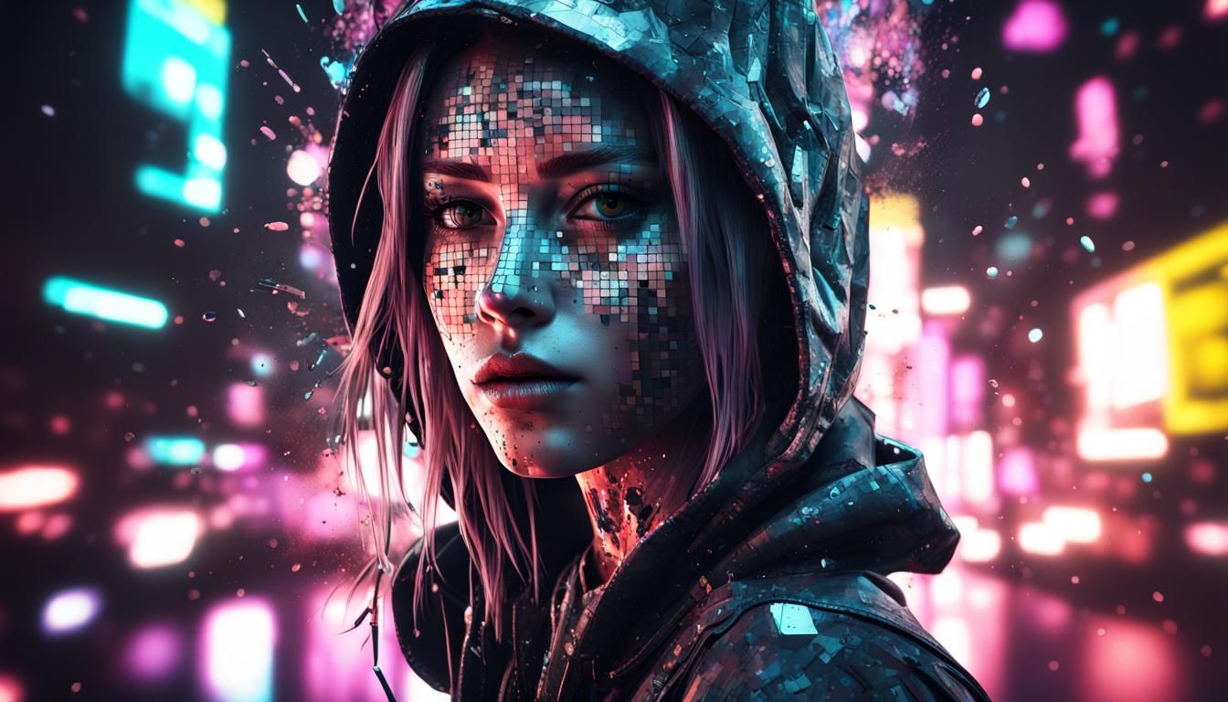 Girl in mosaic - AI Generated Artwork - NightCafe Creator