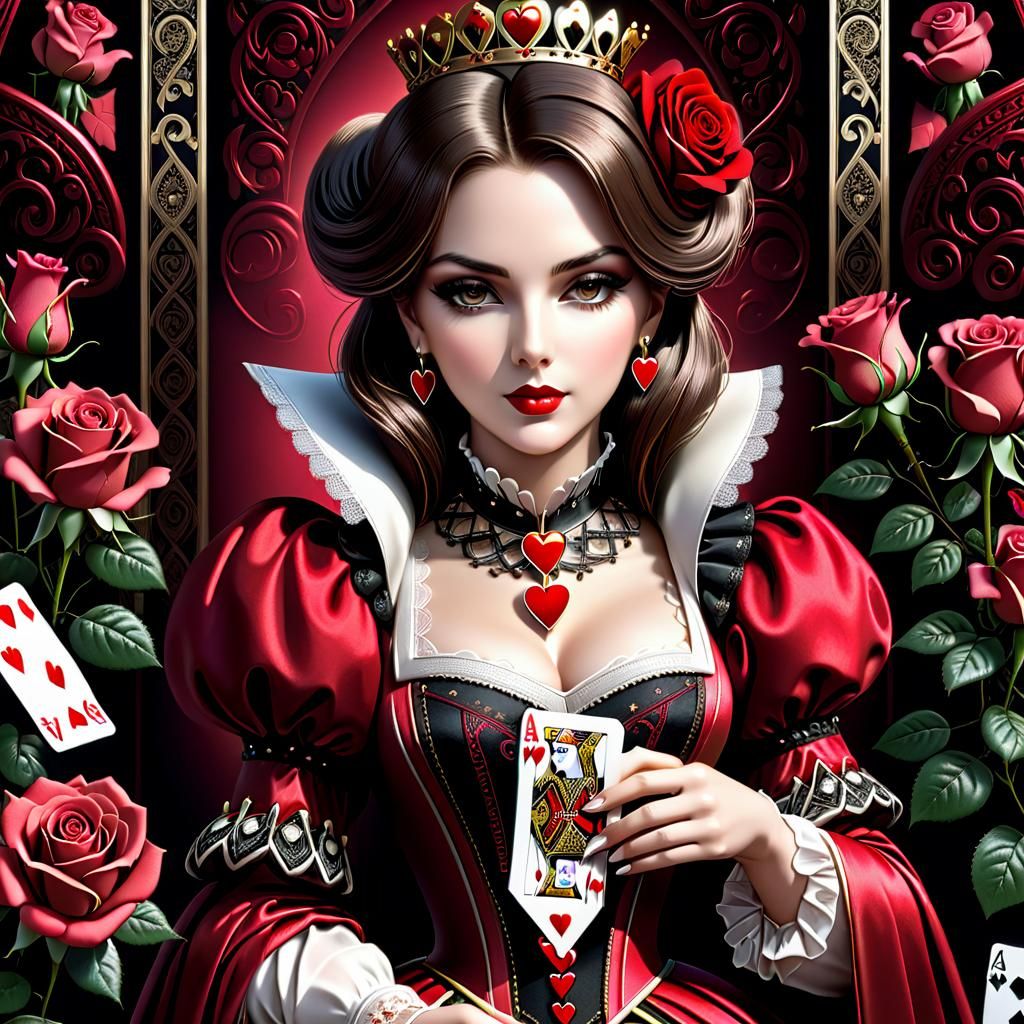 Queen Of Hearts Ai Generated Artwork Nightcafe Creator 2372