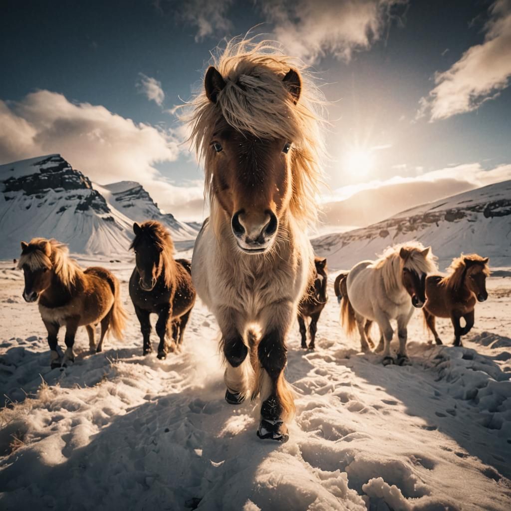 Icelandic ponies   by @Caseyst