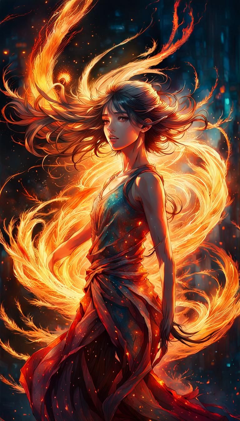 Ember ignites passion, ablaze with life. - AI Generated Artwork ...