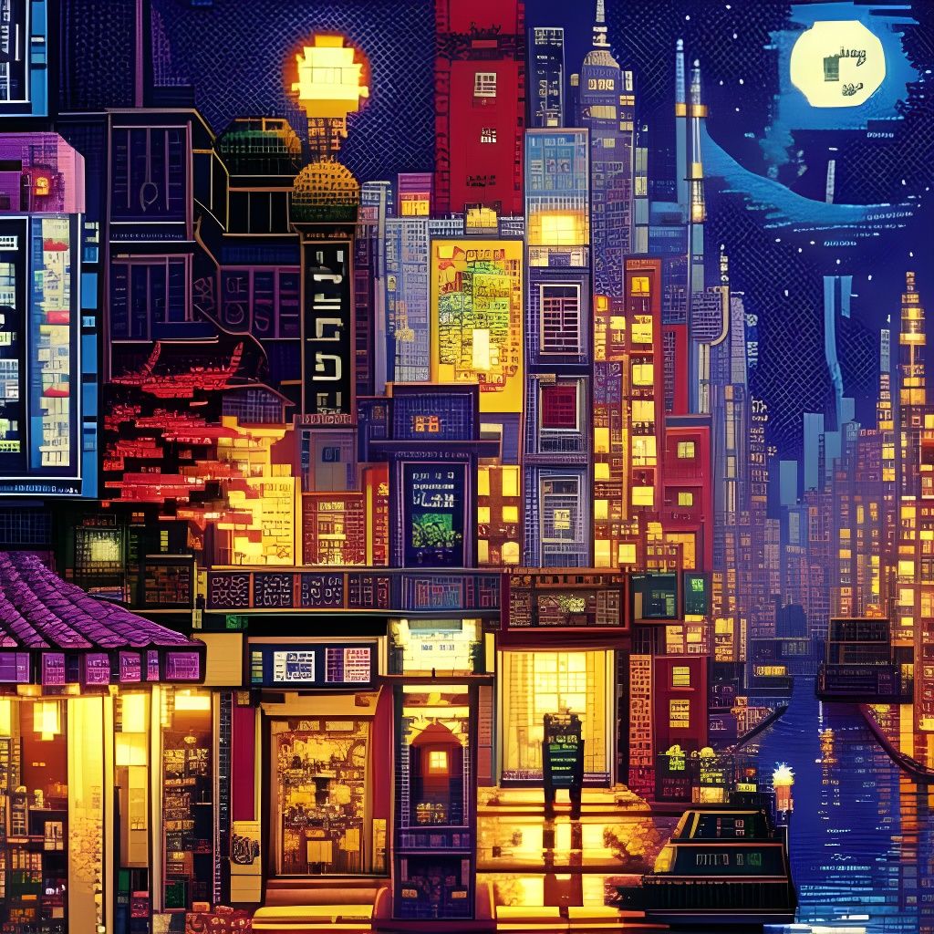 Pixel Street - AI Generated Artwork - NightCafe Creator