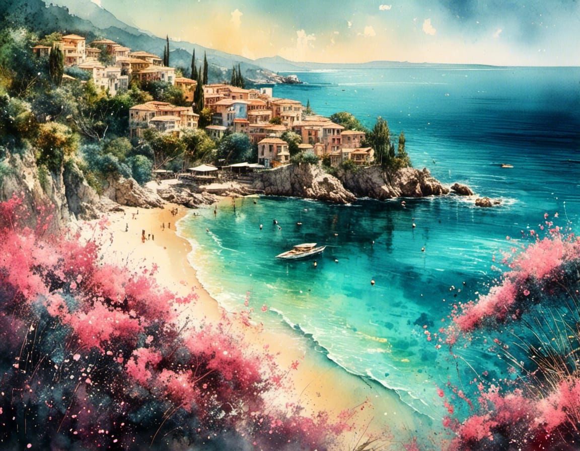 Mediterranean beach  by @doomflower