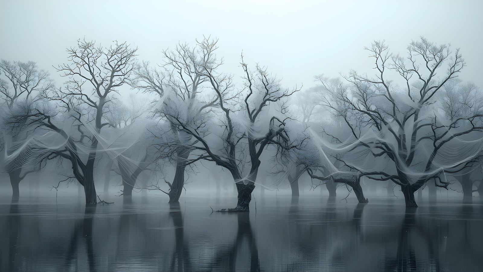 after the flooding the only place the spiders could flee to was the trees  by @Wroof
