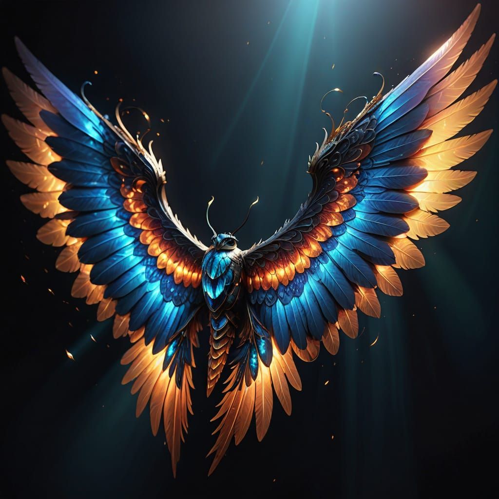 Majestic Pheonix Moth  by @Fox