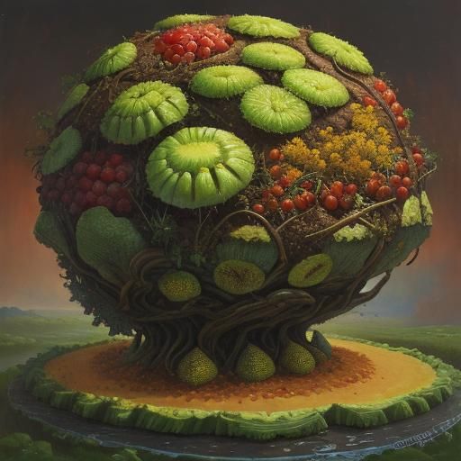 An earth elemental fruit pie