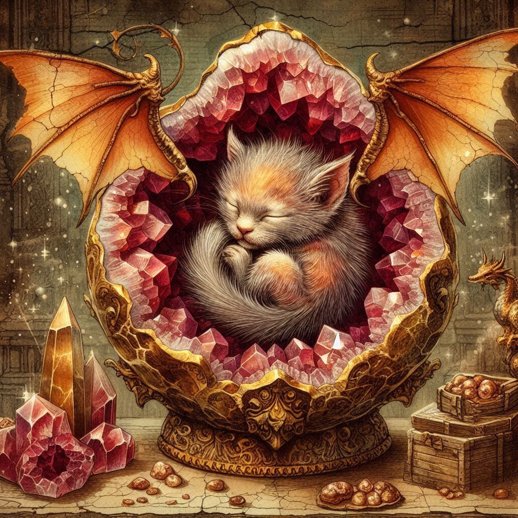 Dragon Kitty Slumbers