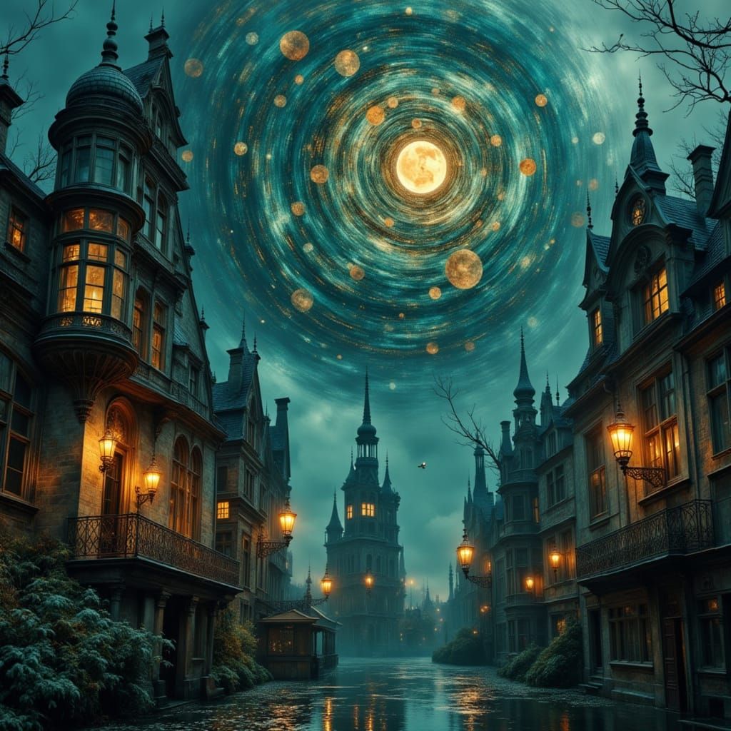 Surreal Gothic Sci-Fi Landscape in Cinema 4D Style