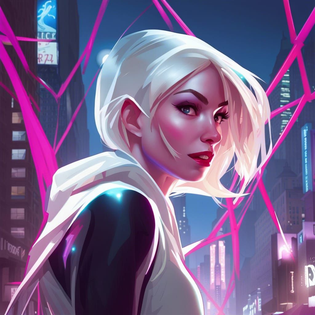 Spider Gwen - AI Generated Artwork - NightCafe Creator