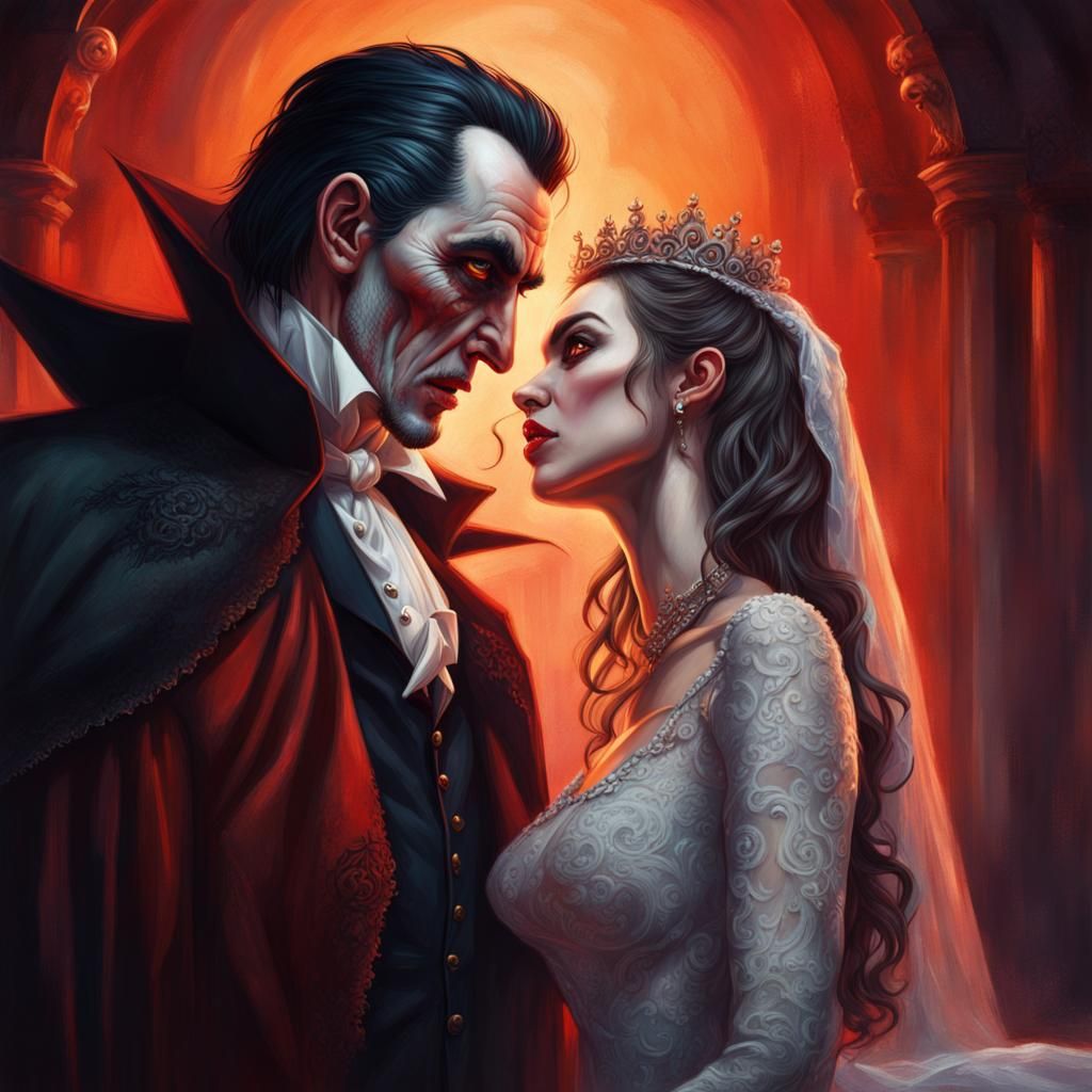 Dracula And His Bride - Ai Generated Artwork - Nightcafe Creator