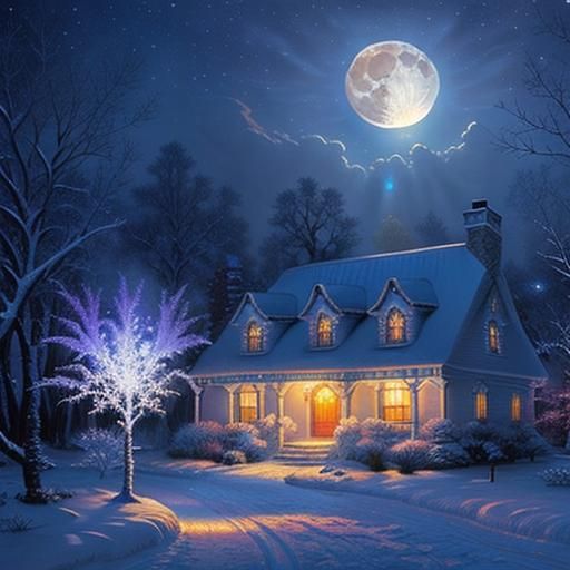One From Each Category Prompt Challenge - Thomas Kinkade: winter ...