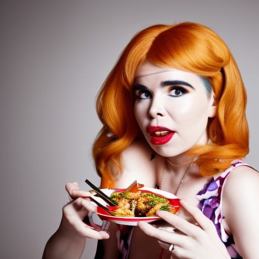 Paloma faith eating chinese food