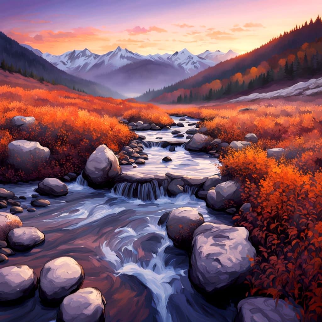 mountain river  by @Veresk