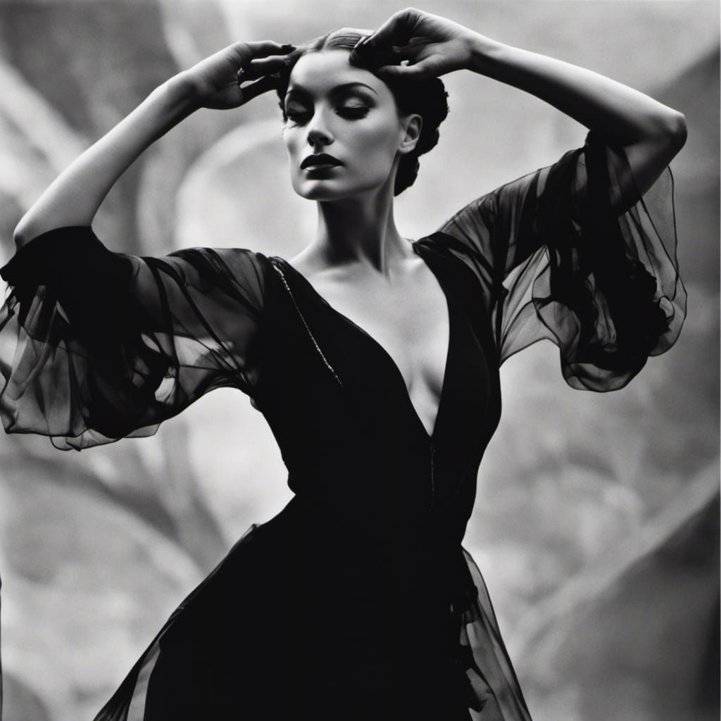 Photo by Ansel Adams, Lusty gothic misfit in translucent neg...
