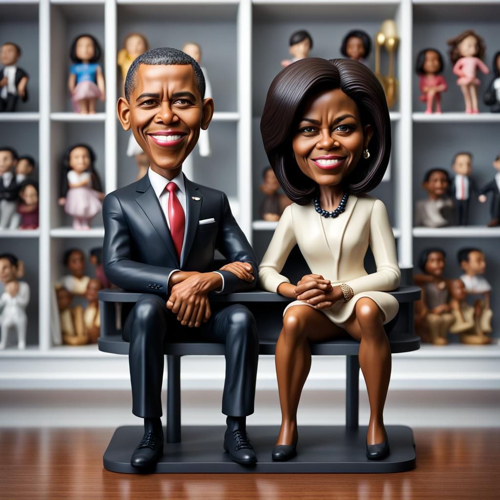 The Obama's Bobblehead Collection - AI Generated Artwork - NightCafe ...