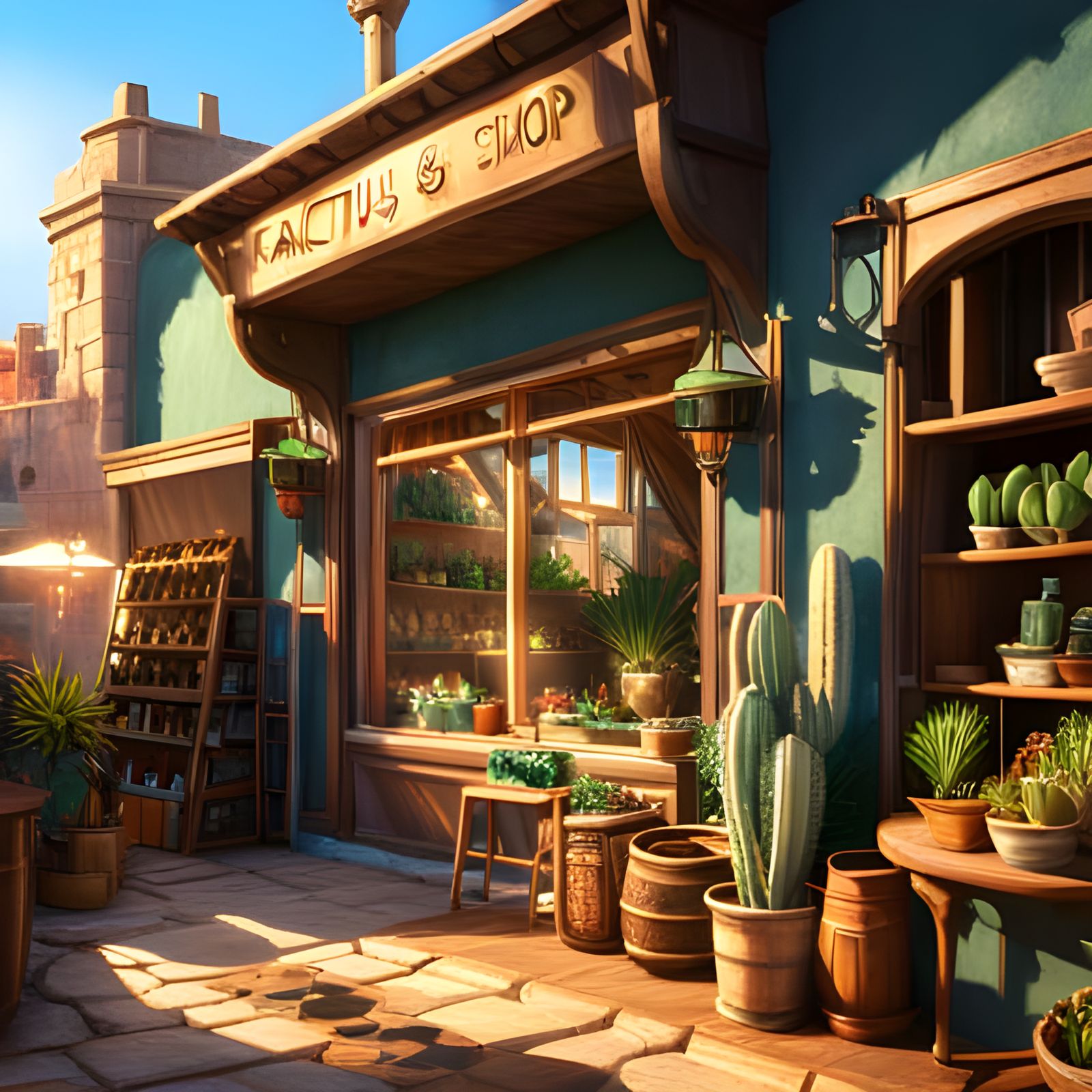 Cactus plant shop!!