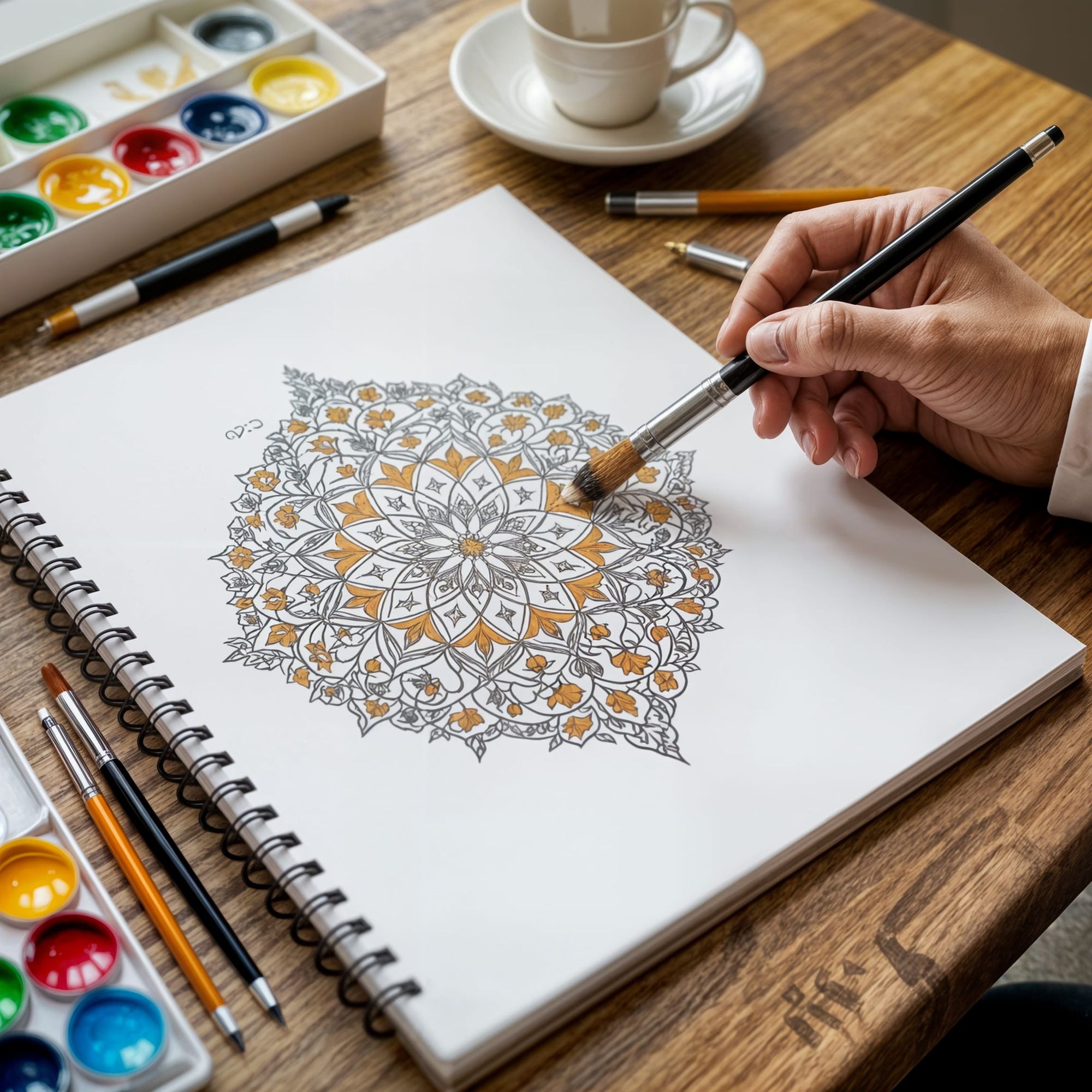 Свет нацртан кистом оживљава на папиру формата А2