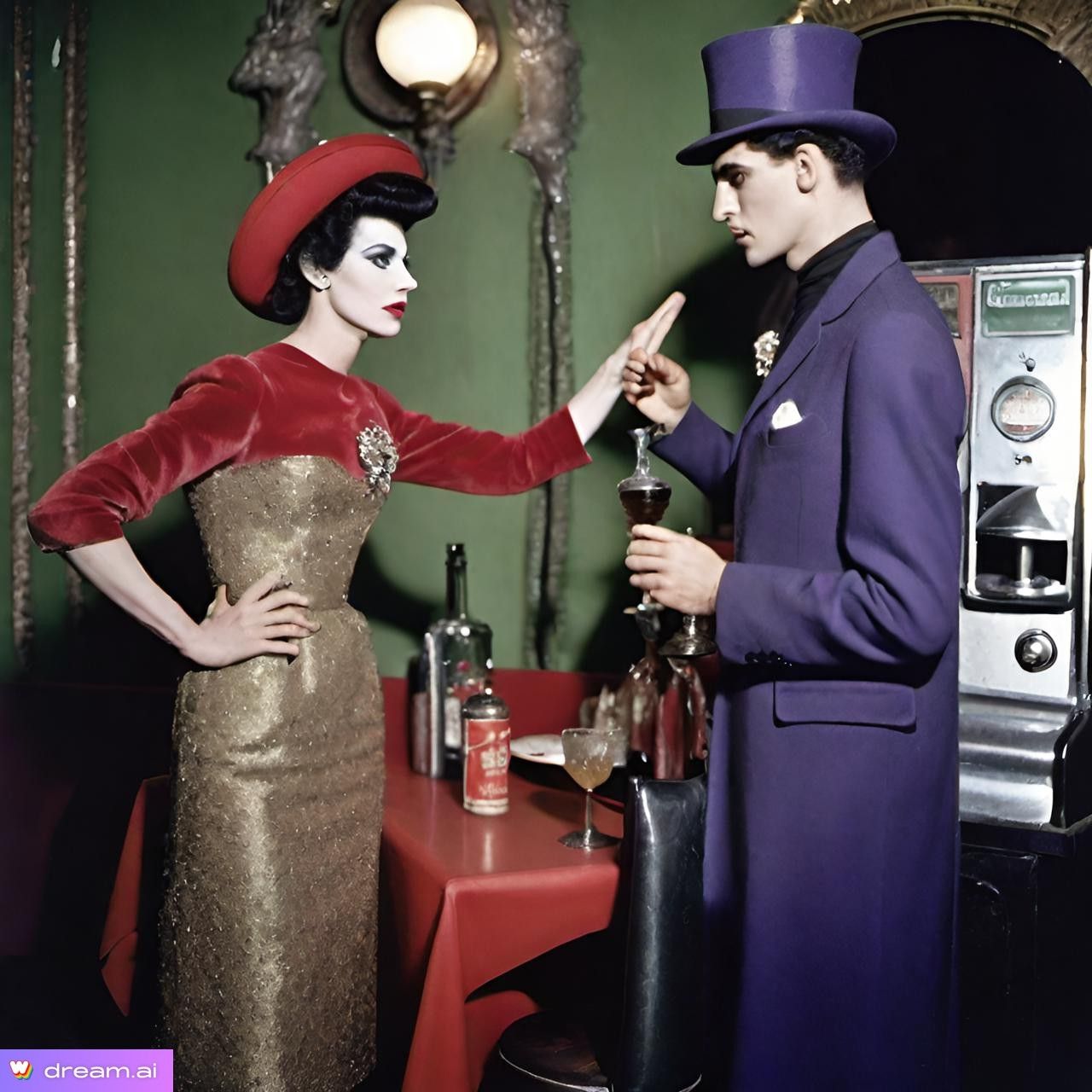 Brits Arguing at Fancy Dress Party, circa 1947