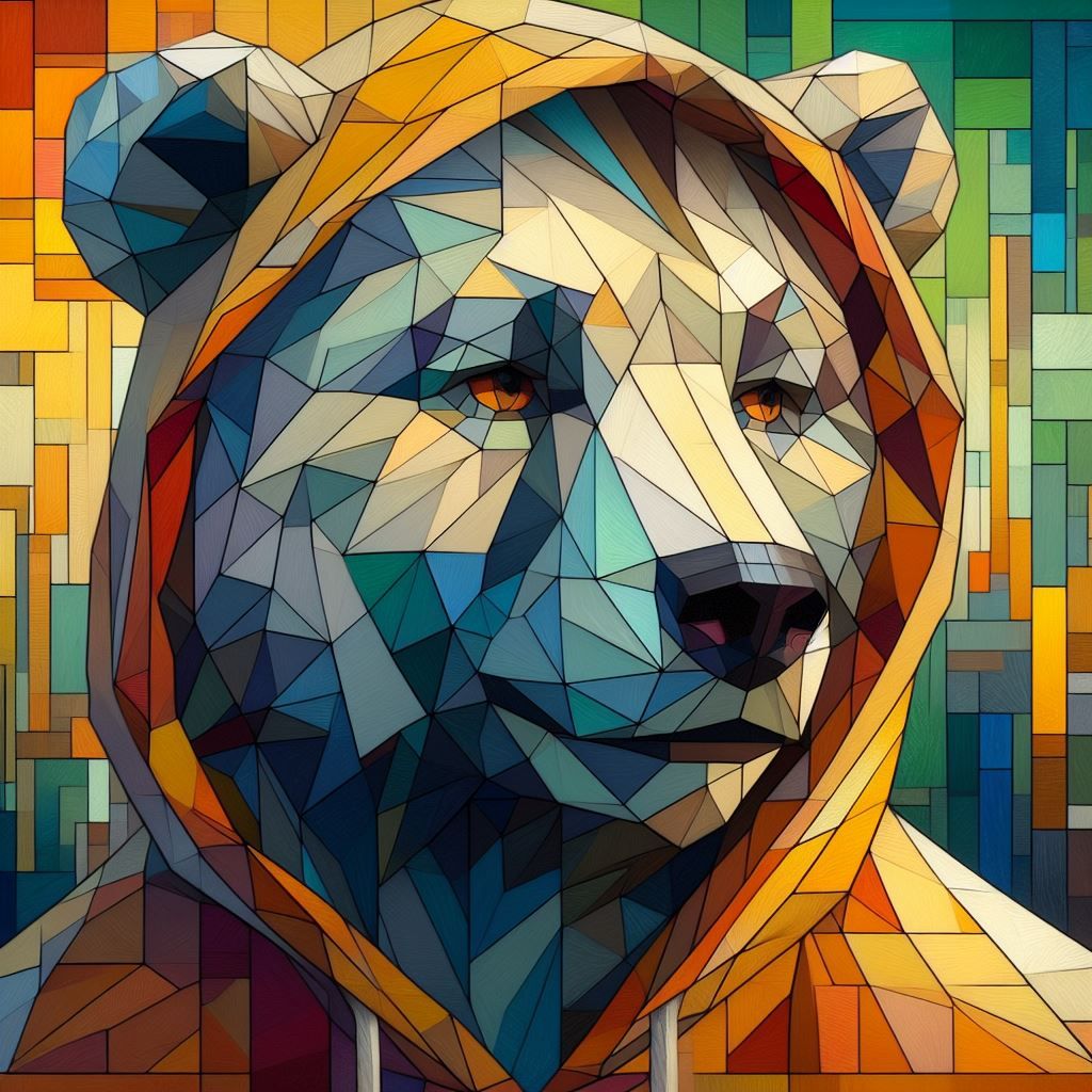 Anthro Polar Bear - Cubism