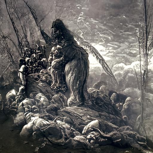 The Myth of Tantalus by Gustave Doré AI Generated Artwork NightCafe