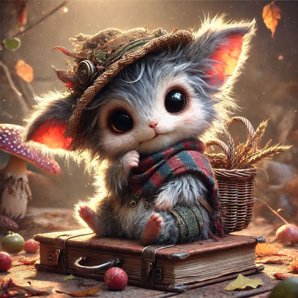 adorable fairy-tale fantasy creature portrait..