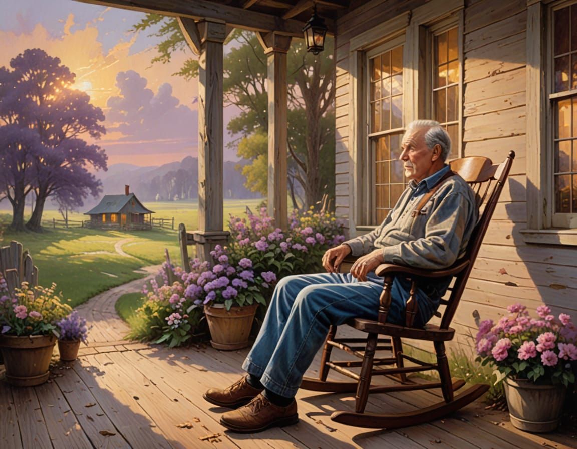 Evening Reflections on the Porch,