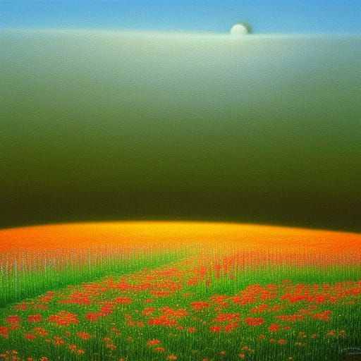 empty flower field