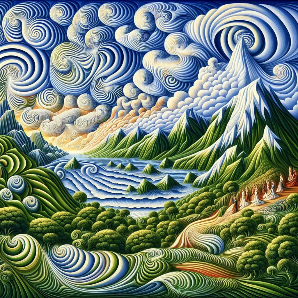 Spiral ,golden ratio painting