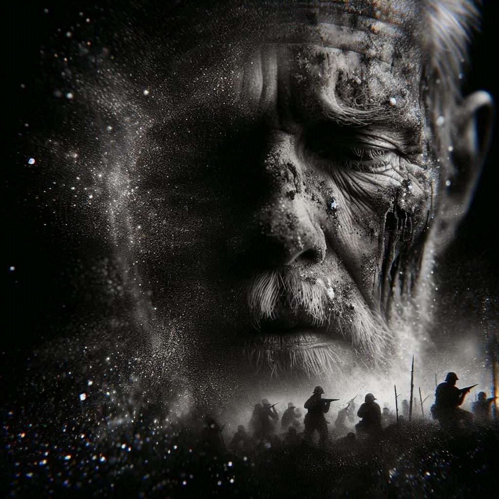 A battle-scarred face